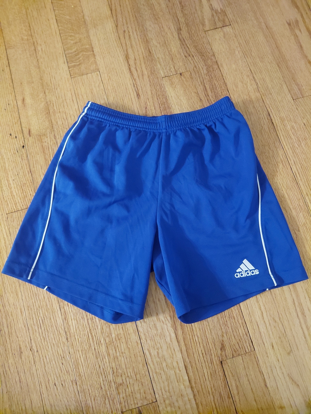 adidas Women's Royal Blue Athletic Shorts with White Piping